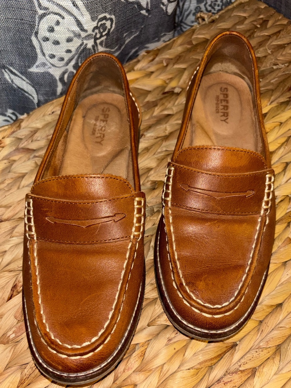 Sperry Women's Leather Penny Loafers in Tan